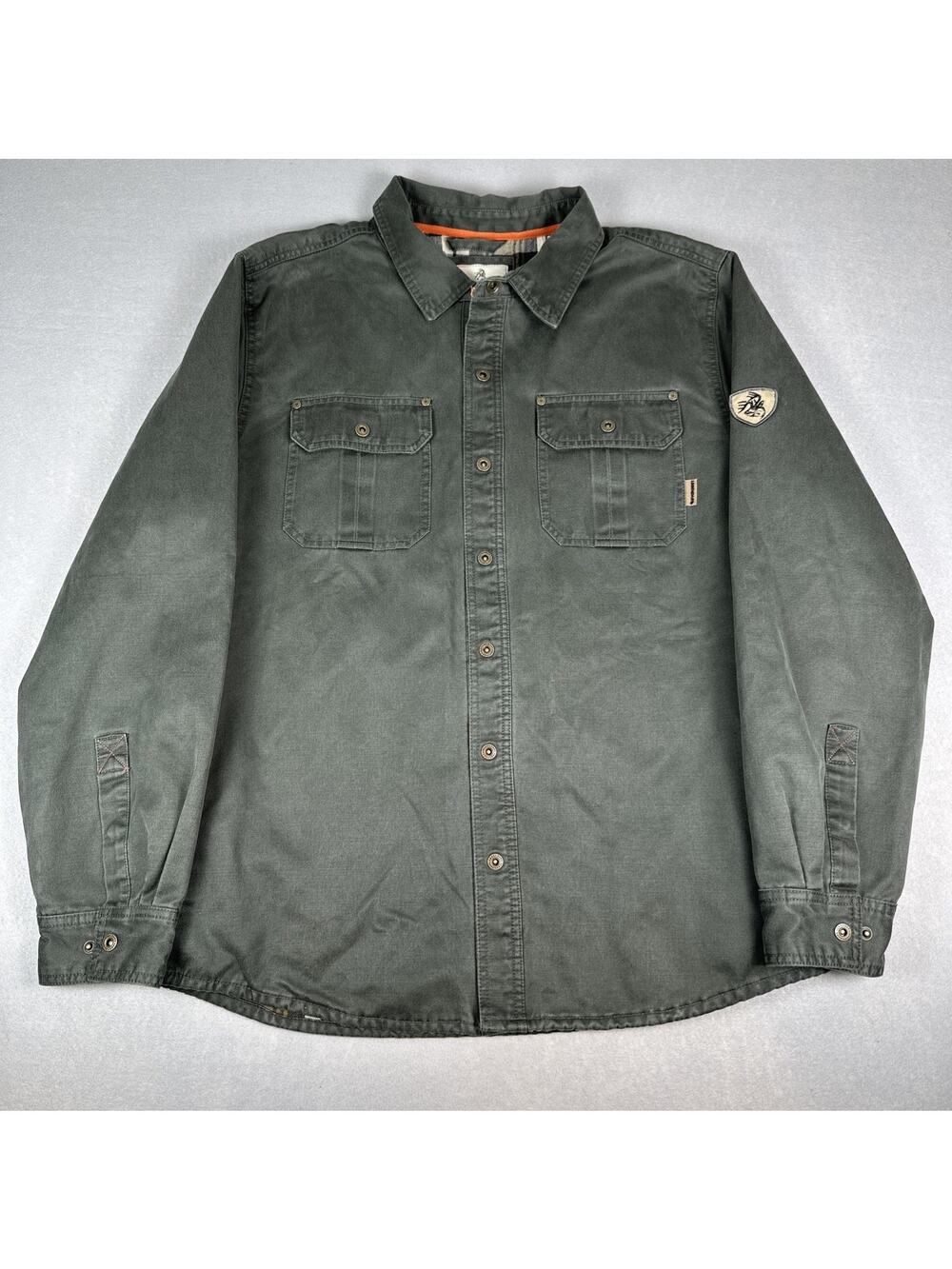 Legendary Whitetails Men's Journeyman Shirt Jacket Dark Army Green XL Waxed